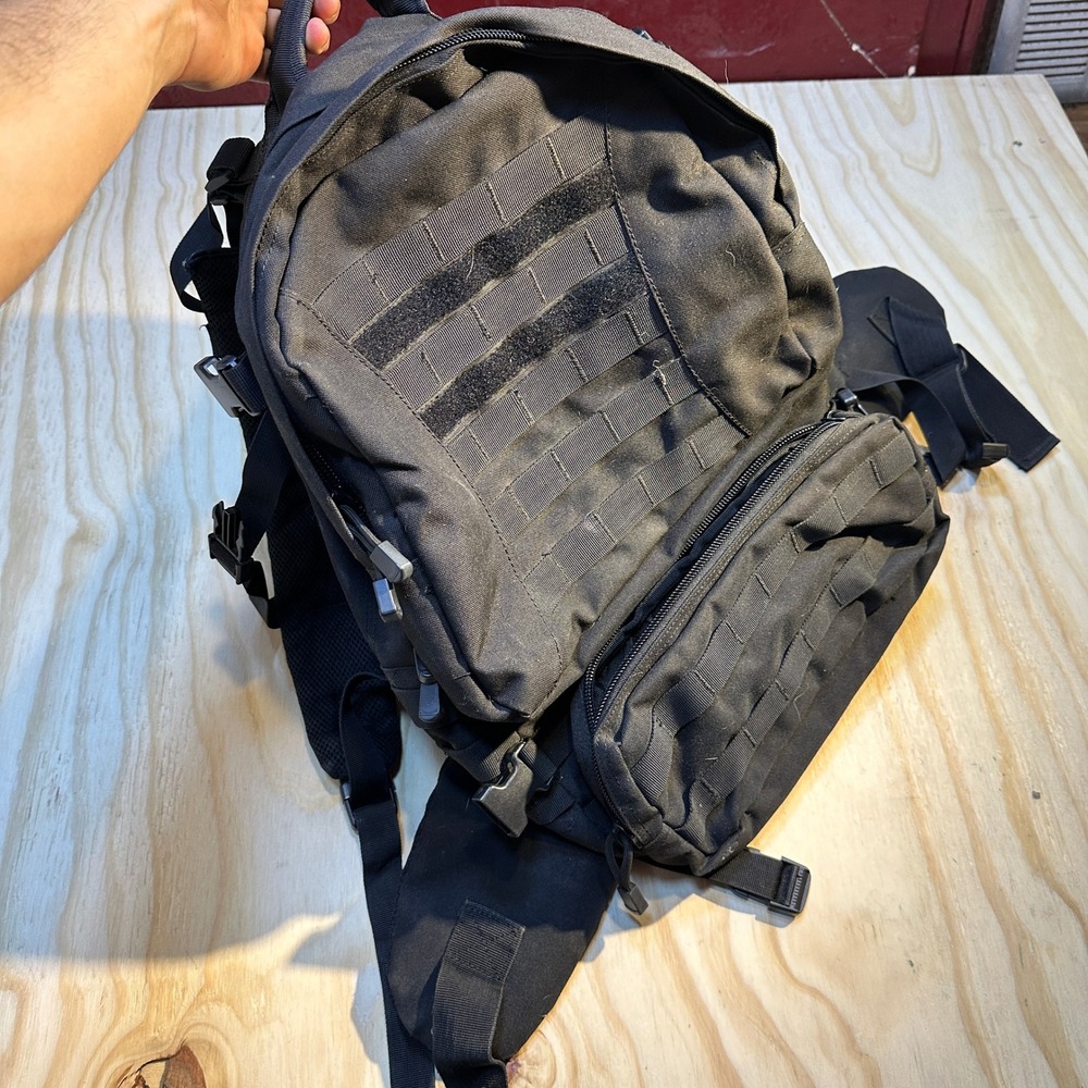Fox Tactical Backpack Black MOLLE Webbing Padded Mesh Utility Bag OS
